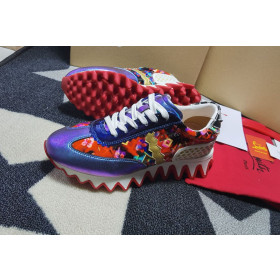 Christian Louboutin Loubishark Donna Fladskærms Sneakers Blandet-print-Flerfarvet