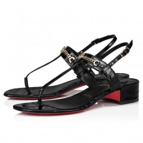 Christian Louboutin Mj G-Streng 25 Mm Muldyr Alligator Præget Kalv Læder Sort Christian Louboutin Sko