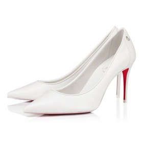 Christian Louboutin Sporty Kate 85 Mm Pumper Nappa Læder Bianco