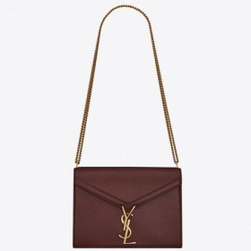 Saint Laurent Bordeaux Cassandra Monogram LÃ¥s Saint Laurent Taske Tasker