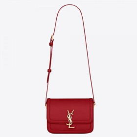 Saint Laurent Solferino Lille Pose Rødt Kalveskind Saint Laurent Tasker