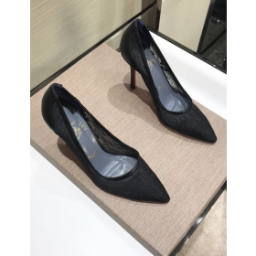 Christian Louboutin Follies 100mm Pumps Florale Lace Black