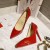 Christian Louboutin Pigalle Platon Pumper 100mm Patent Læder Rød