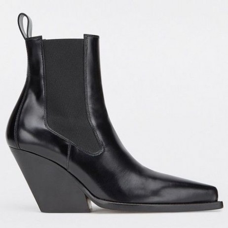Bottega Veneta BV Lean Chelsea Boots Zwart Kalfsleer Bottega Veneta Schoenen