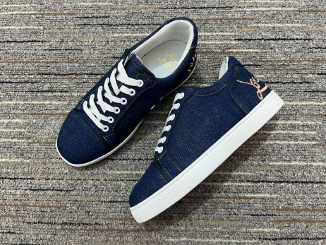 Christian Louboutin Elo Loubi Orlato Platte Sneakers Missen Denim
