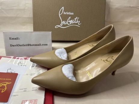 Christian Louboutin Pumps van Kate 55 mm Naakt Leer