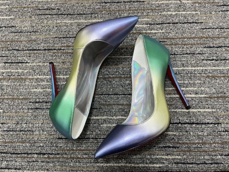 Christian Louboutin Dus Kate Pompen 120 mm Iriserende Leer Multicolor