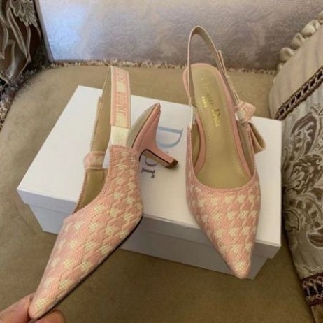 Dior J'ADior Slingback 65mm Pumps Roze Micro Houndstooth
