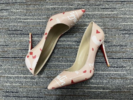 Christian Louboutin Kate Pompen 100mm Loubi Print Patent Leather