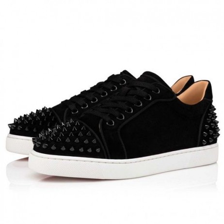 Christian Louboutin Vieira 2 Sneakers Veau Velours Zwart
