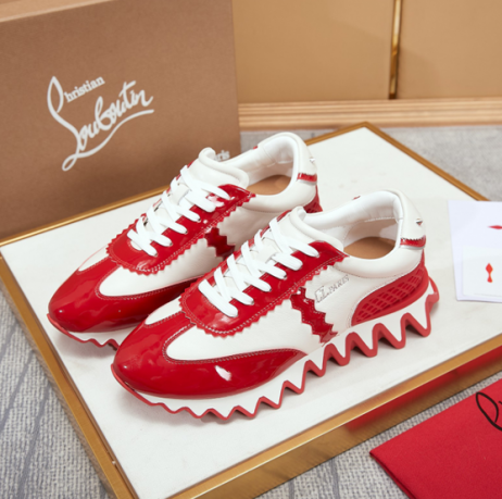 Christian Louboutin Vrouwen Loubishark Sneakers Patent Leder Rood