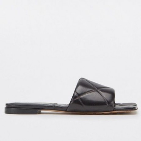 Bottega Veneta Rubber Lido Dia ' S Zwart Lamsvacht Bottega Veneta Schoenen