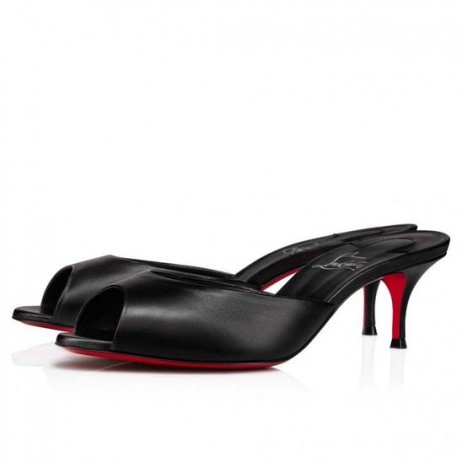 Christian Louboutin Mij Dolly 55 Mm Muildieren Nappa Leder Zwart Christian Louboutin Schoenen