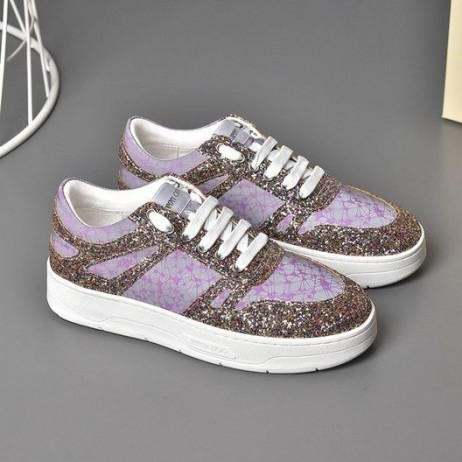 Jimmy Choo Hawaii F Low Top Sneakers Paars
