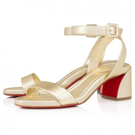 Christian Louboutin Miss Sabina 55 Mm Sandalen Iriserende Nappa Leder Platine Christian Louboutin Schoenen