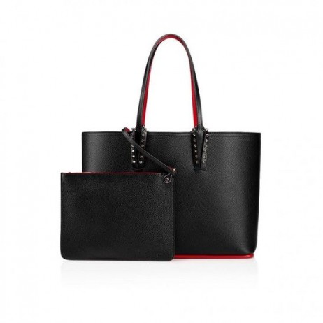 Christian Louboutin Cabata Kleine Tas Kalf Leer Zwart Christian Louboutin Tassen