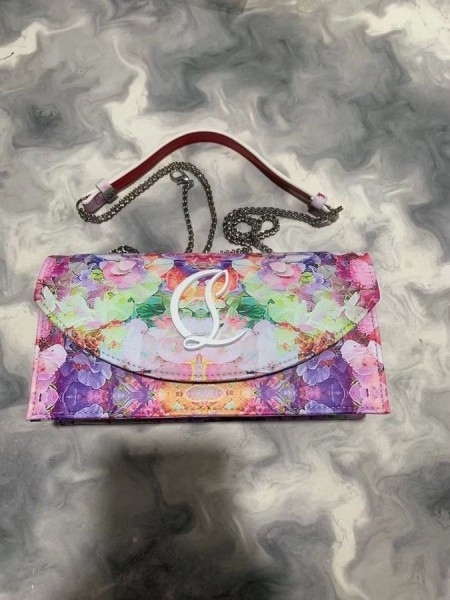 Christian Louboutin Loubi54 Satijnen Tasje Multicolor Christian Louboutin Tassen