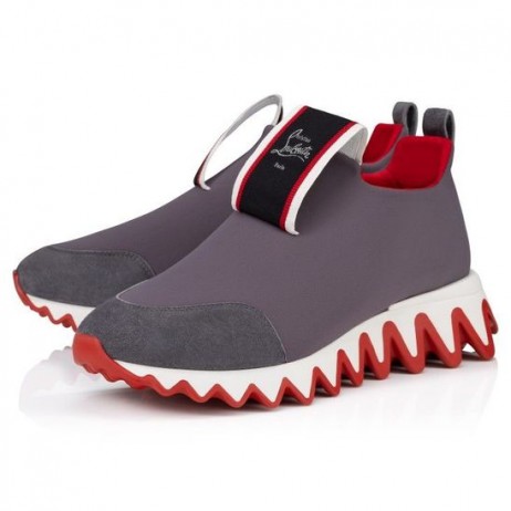 Christian Louboutin Tiketa Run Sneakers Veau Van Velours En Neopren Mauve