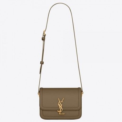 Saint Laurent Solferino Kleine Tas Khaki Kalfsleer Saint Laurent Tassen