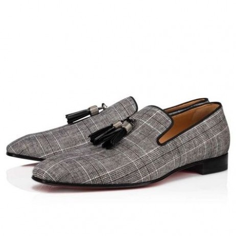 Christian Louboutin Loafers Rivalion Grijs/zwarte Schoen