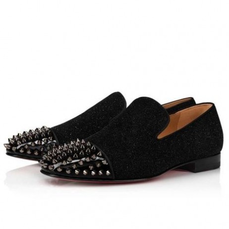 Christian Louboutin Loafers Spooky zwart/Zwart Pistool Leer