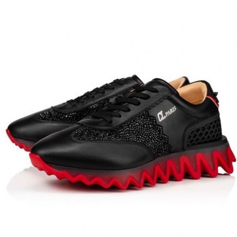 Christian Louboutin Runner Loubishark Strass Zwart/loubi Claf Sneaker
