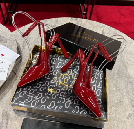 Christian Louboutin Condora Strap 100 Mm Strappy Pumps Vog Patent Leather Loubi