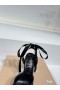 Christian Louboutin Cassia Lace Up 100 Mm Strappy Pompen Crêpe Satijn Zwart