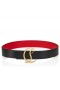 Christian Louboutin Cl Logo Riem 35mm Glad kalfsleer Zwart
