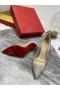 Christian Louboutin Follies Strass Pompen 100mm Glitter Zilver