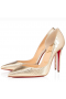 Christian Louboutin Iriza 100mm Pompen Krokodil in Reliëf Goud