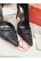 Christian Louboutin Iriza Pompen 100mm Velvet Papillon Zwarte CL Schoenen