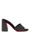 Christian Louboutin Jane Mule Strass Boum 85mm Muildieren Veau van Velours En Strass Boom Zwart