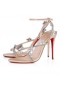 Christian Louboutin Joli Koningin 100 Mm Sandalen Iriserende Leer Leche Christian Louboutin Schoenen