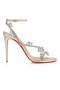 Christian Louboutin Joli Koningin 100 Mm Sandalen Iriserende Leer Leche Christian Louboutin Schoenen