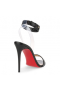Christian Louboutin Jonatina Sandaal 100 Nappa Leder Zwart Hele CL Schoenen Winkel