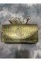 Christian Louboutin Loubi54 Koppeling Croc-reliëf Leer Metallic Goud