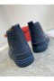 Christian Louboutin Louis High-Top Sneakers Kalfsleer Navy Blauw