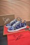 Christian Louboutin Louis Junior Low-top Sneakers Allover Logo Stof Navy