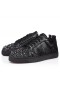 Christian Louboutin Louis Junior P Strass Eeuwigheid Sneakers Metallic Suede En Spikes Zwart