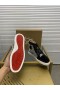 Christian Louboutin Louis Spikes High-top Sneakers Patent en Fluweel Zwart Zilver