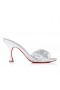 Christian Louboutin Mariza Is Terug Strass 85 mm Muildieren Sandalen Zilver Christian Louboutin Schoenen