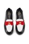 Christian Louboutin Cent Lug Vrouw Loafers Kalfsleer En Rode Veau Van Velours