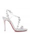 Christian Louboutin Rosalie Juweel 100Mm Sandalen Tpu En Specchio Leer Crystal