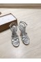 Christian Louboutin Tangeuva Sandalen 100mm Reliëf Leer Zilver