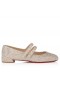 Christian Louboutin Sweet Jane Strass Ballerina ' S Veau Van Velours En Strass Naakt 1