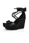 Christian Louboutin 120 mm Zwart/bk/lin Bk/zwart Kalf Sandaal