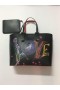 Christian Louboutin Zwarte Graffiti Kalf Tote Bag
