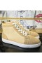 Christian Louboutin Louis Orlato High-Top Sneakers Suede Lederen Zand