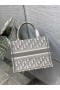 Dior Boek Tote Grijs Dior Schuine Borduurwerk